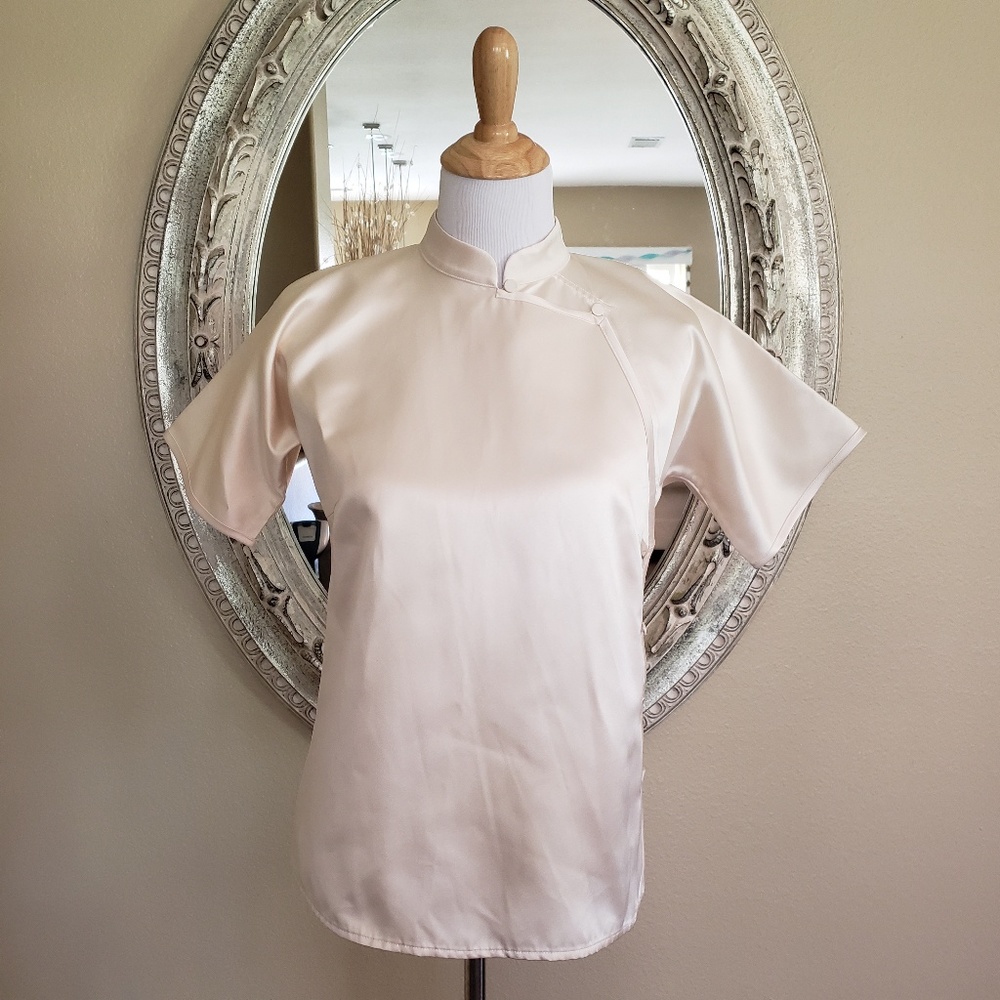 Prada 100% Silk Mandarin Top